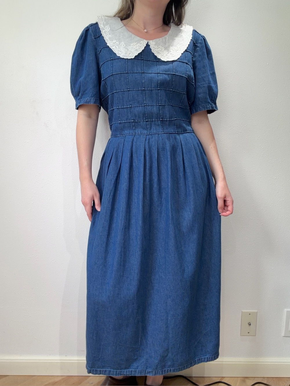 Vintage Denim Collared Dress